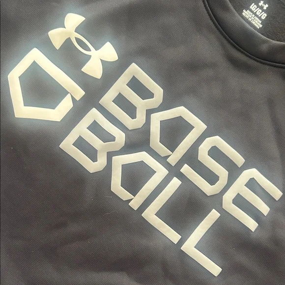 UNDER ARMOUR BASEBALL⚾️Black HOODIE Silver & White Logo Size Large - Picture 7 of 10